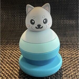 Elbebe Silicone Stackable Animal (Dog) BPA‎ Free 6 Months-4 Years Montessori Toy